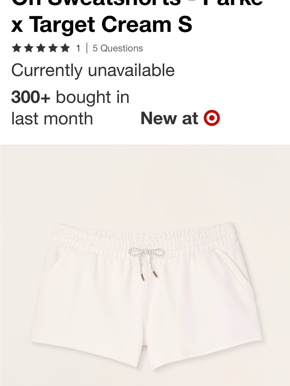 Parker white Drawstring Shorts Size S Womens